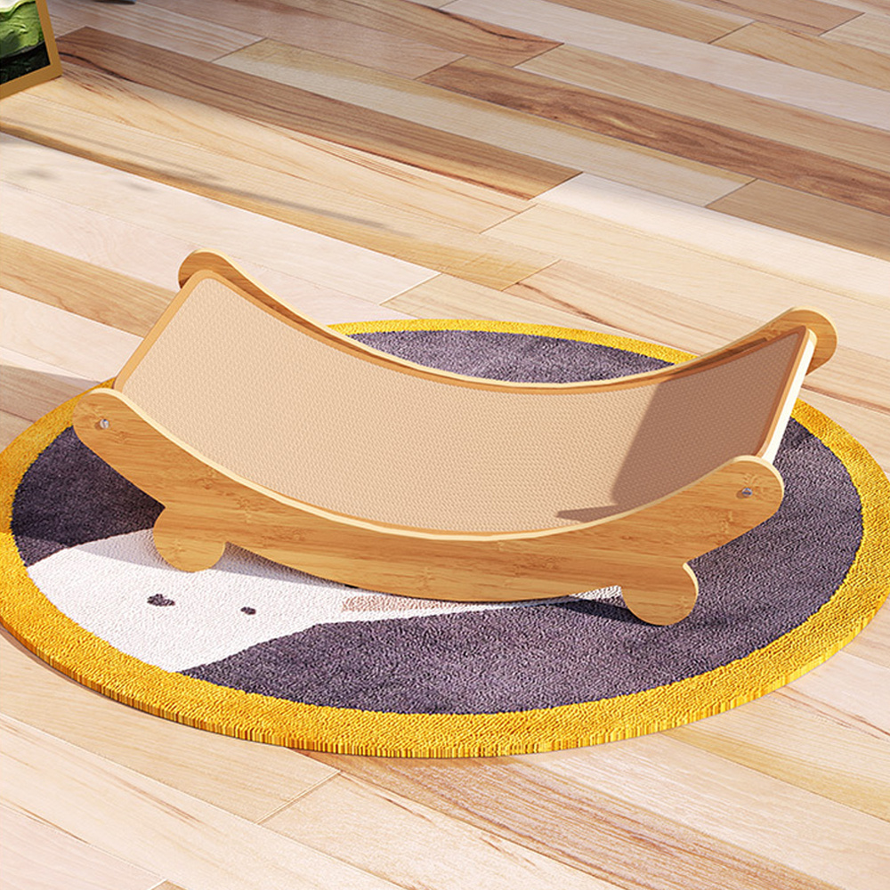 TEMU Cat Scratcher, 2-in-1 Cat Scratching Chair Woven Sisal Cat Scratching Pad Cat Lounger Wooden Structure Cat Scratching Bed