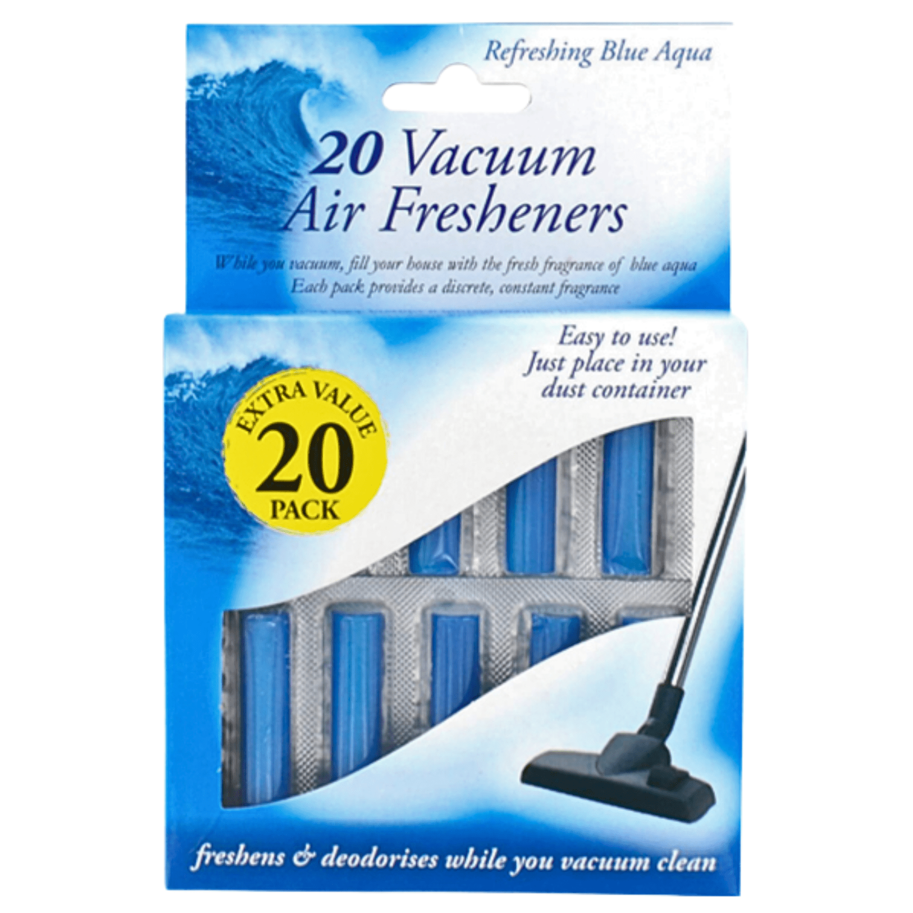 TEMU Vacuum Air Fresheners - Pack Of 20 - Scents ( Blue, & )