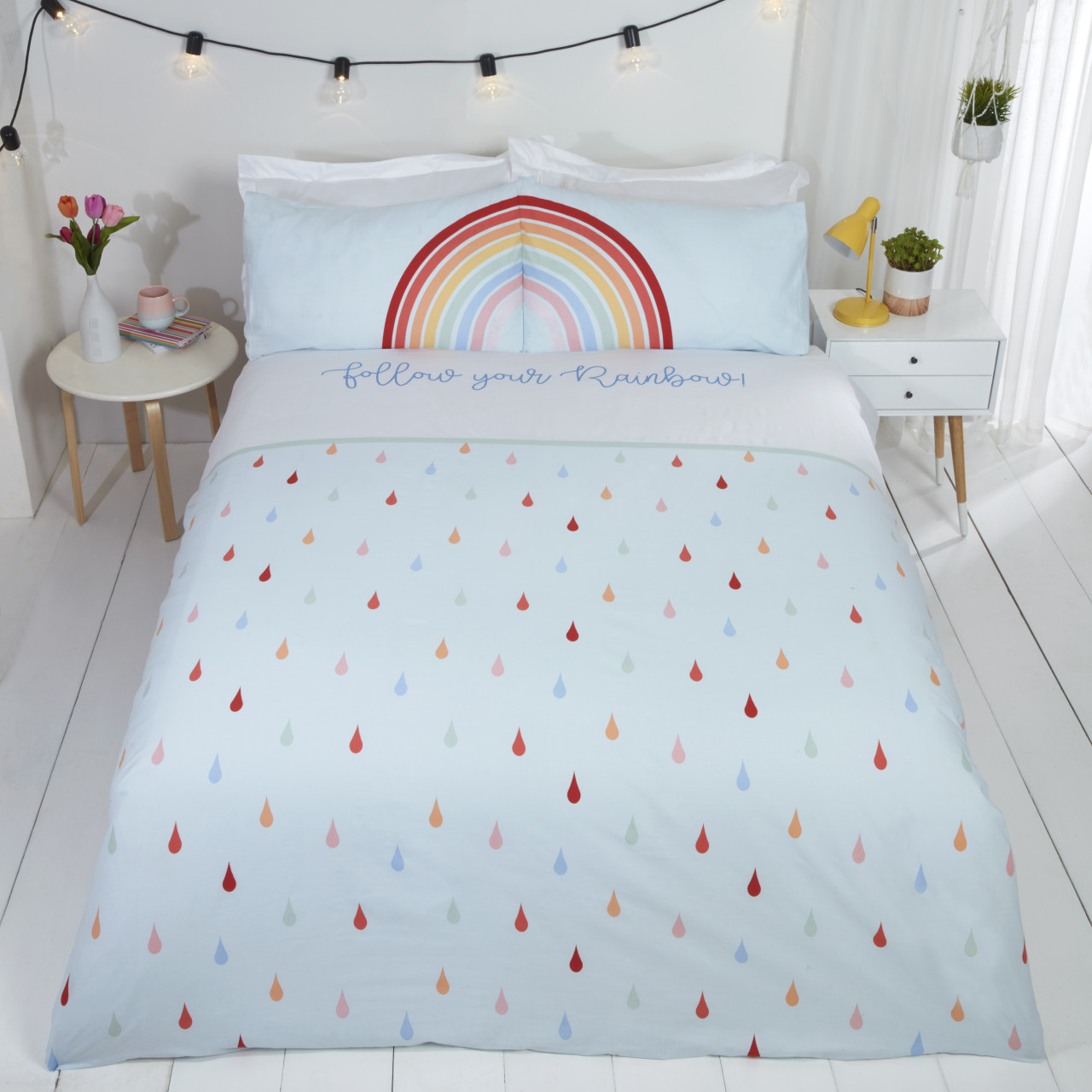 Rapport Home Single Follow Your Rainbow Duvet Set Multi, Multi