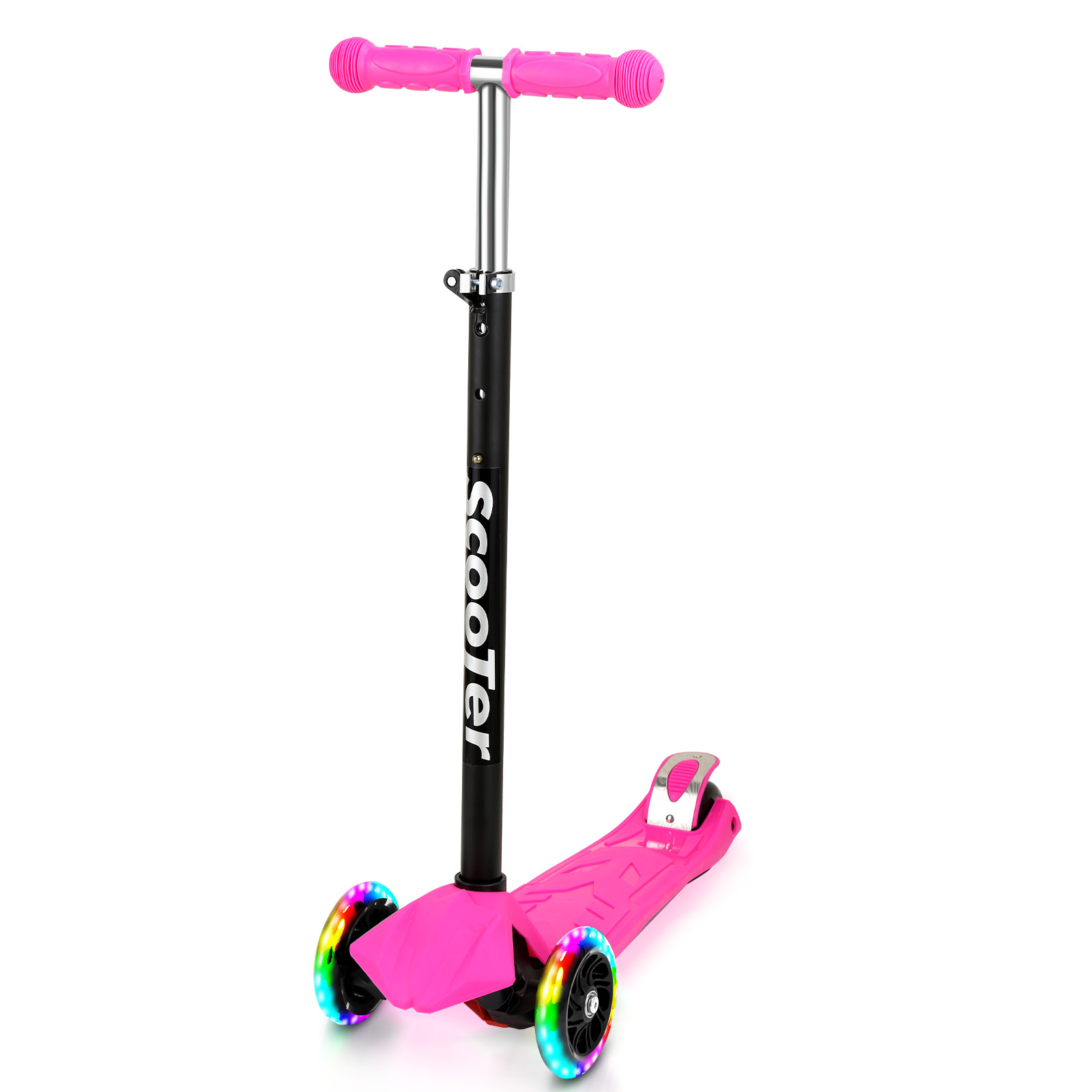TEMU Scooter Foldable Pedal Scooter Kick Scooter Height Adjustable Aluminium, Scooter Freestyle