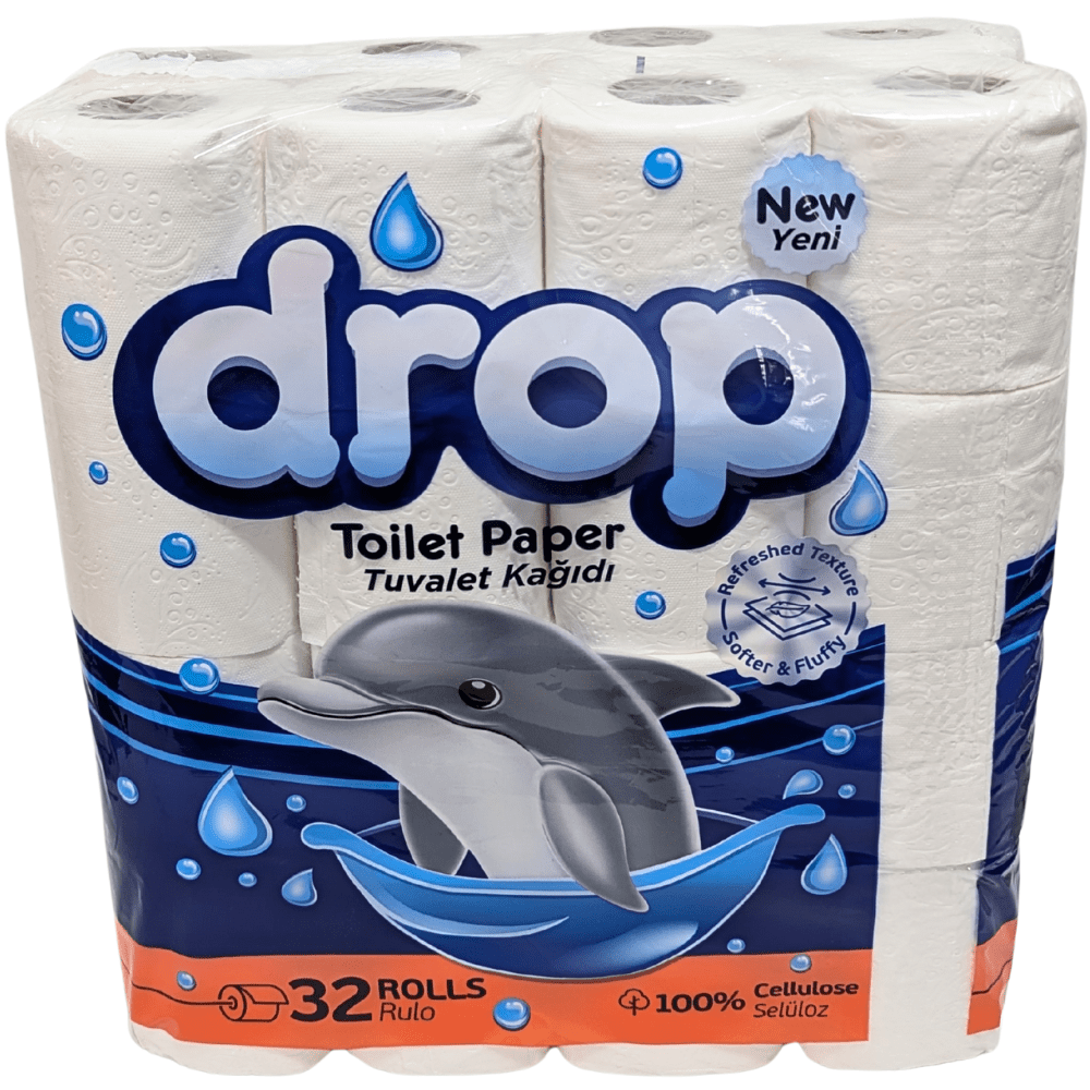 TEMU Drop Toilet Rolls 2ply – Pack Of 32 Rolls – & Fluffy, Refreshed Texture Toilet Paper