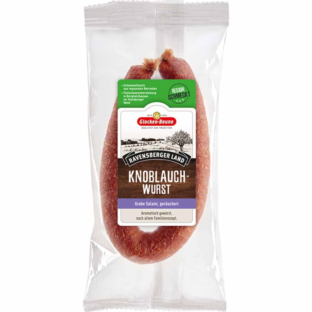 Bell-pepper Garlic Sausage Coarse Smoked Ring Salami 350g