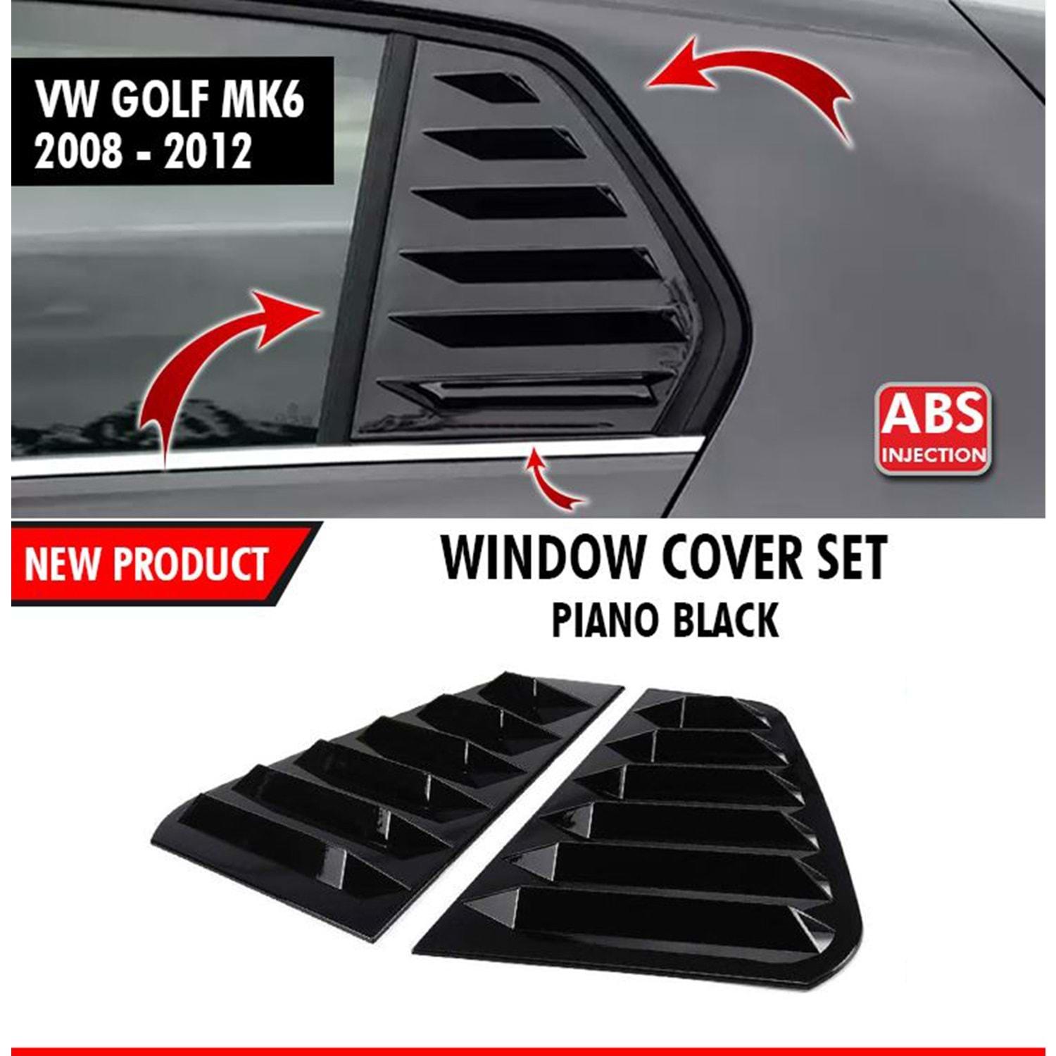 TEMU Parasole Laterale per Finestrino Volkswagen VW Golf 6 VI 2008-2012 GTI & R, 2 Pezzi, Copertura in Plastica ABS , Protezione da Sole e Pioggia
