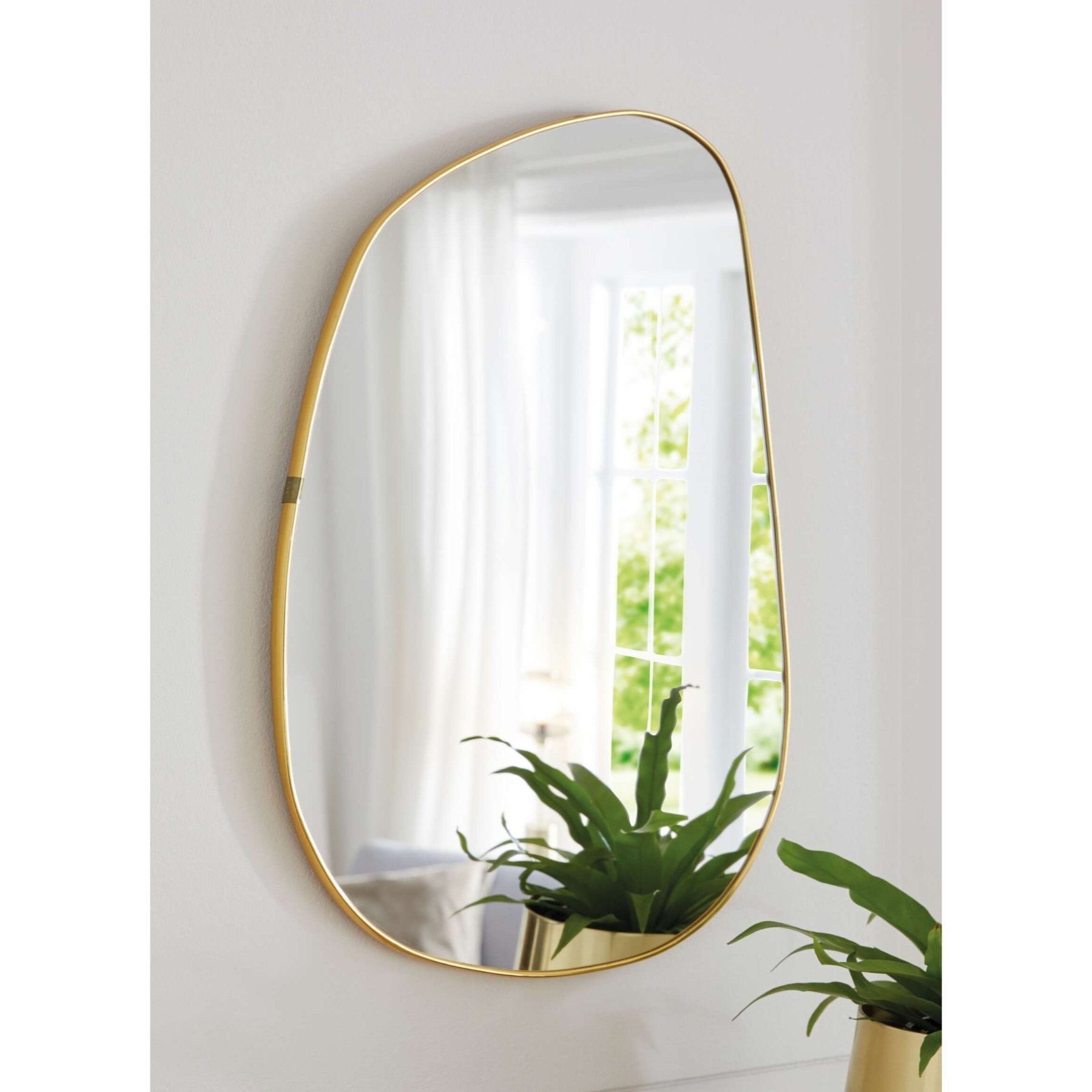 Wandspiegel "gold" 40x60 Cm Large, Asymmetrical Decorative , Bathroom Mirror, Hallway Mirror, Hanging, Wardrobe Mirror