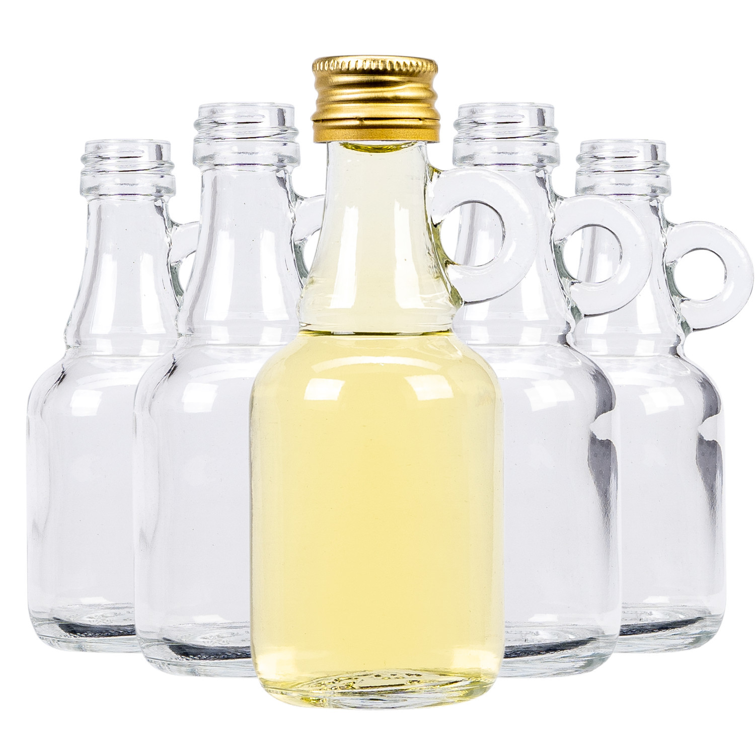 TEMU Ensemble de 10 mini bouteilles en verre de 40 ml Galonik avec poignée – Mini bouteilles pour , sirops, alcools