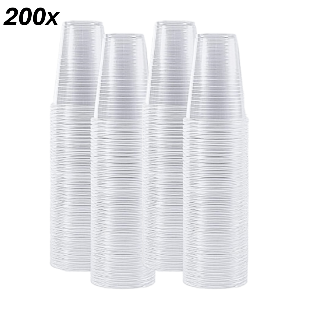 TEMU 200pcss Clear Plastic Cups, Disposable Plastic Cups, Transparent Glasses, 7oz/180ml, Disposable Tumblers, Heavy Duty, Small Cups, Best For Party