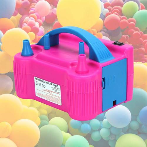 balloon pump 220v 240v electric portable lightweight balloon inflator with 2 nozzle 600 balloon pump for balloon arch portable balloon inflator for birthday and festival
