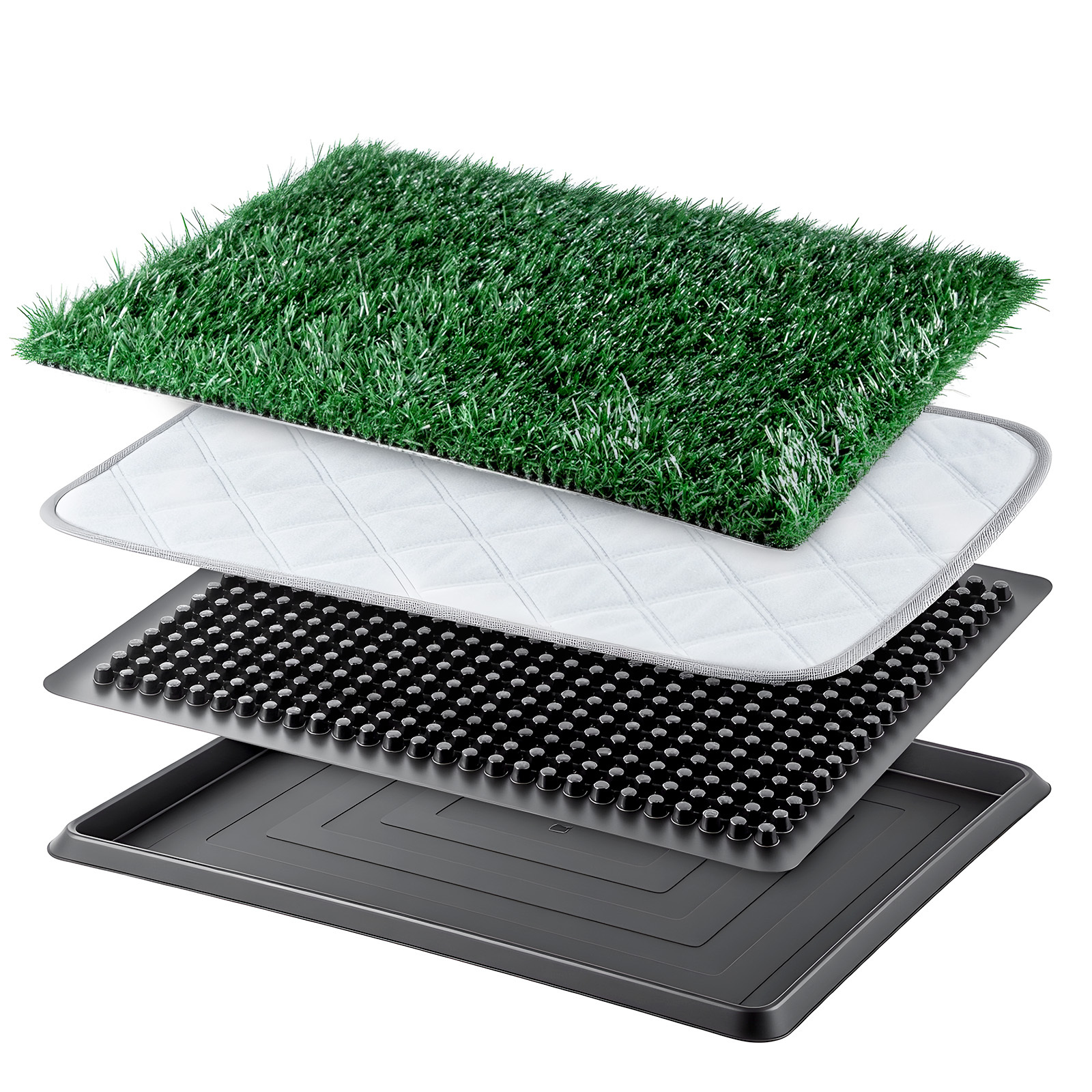 TEMU 20 X 16 Inch Dog Toilet Tray With Artificial Grass Reusable Dog Litter Tray For Puppies