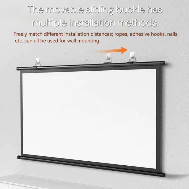 TEMU Portable Hd Projection Screen For Projectors, Screen Wall-mounted 84 Inches 4:3