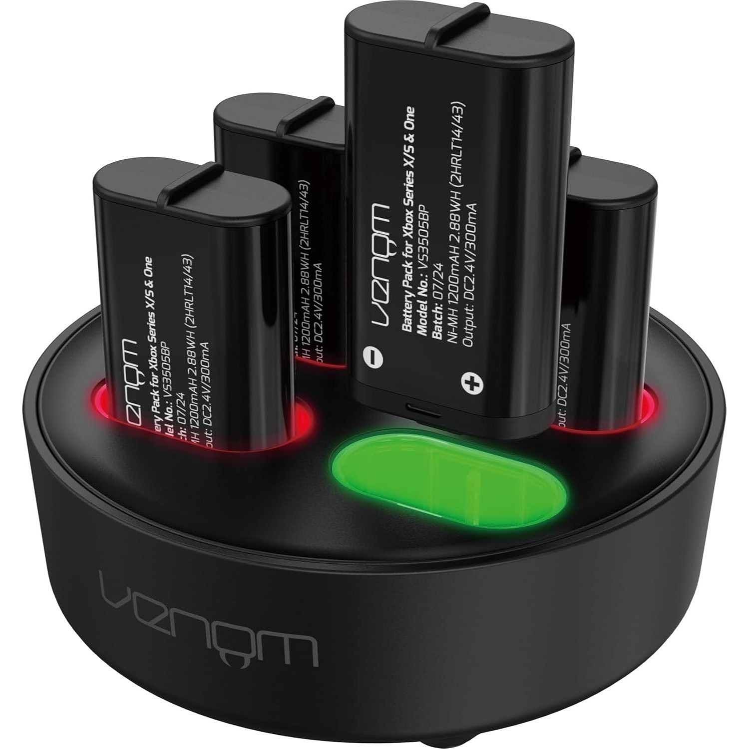 TEMU Venom Controller Rechargeable Batteries And Charging Dock, 2880mwh / 1200mah, For Series X, And 1
