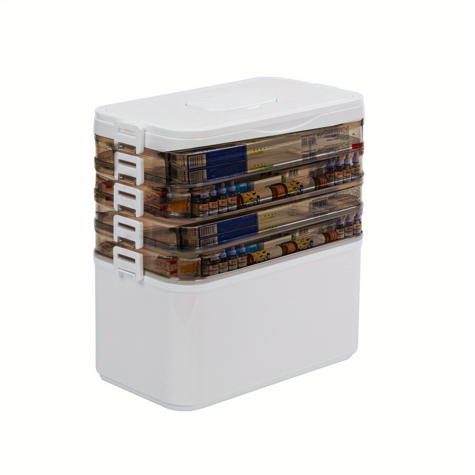 Medicine Storage Box Organizer For Cabinet Storage Box With Handle: retailer-supplied image