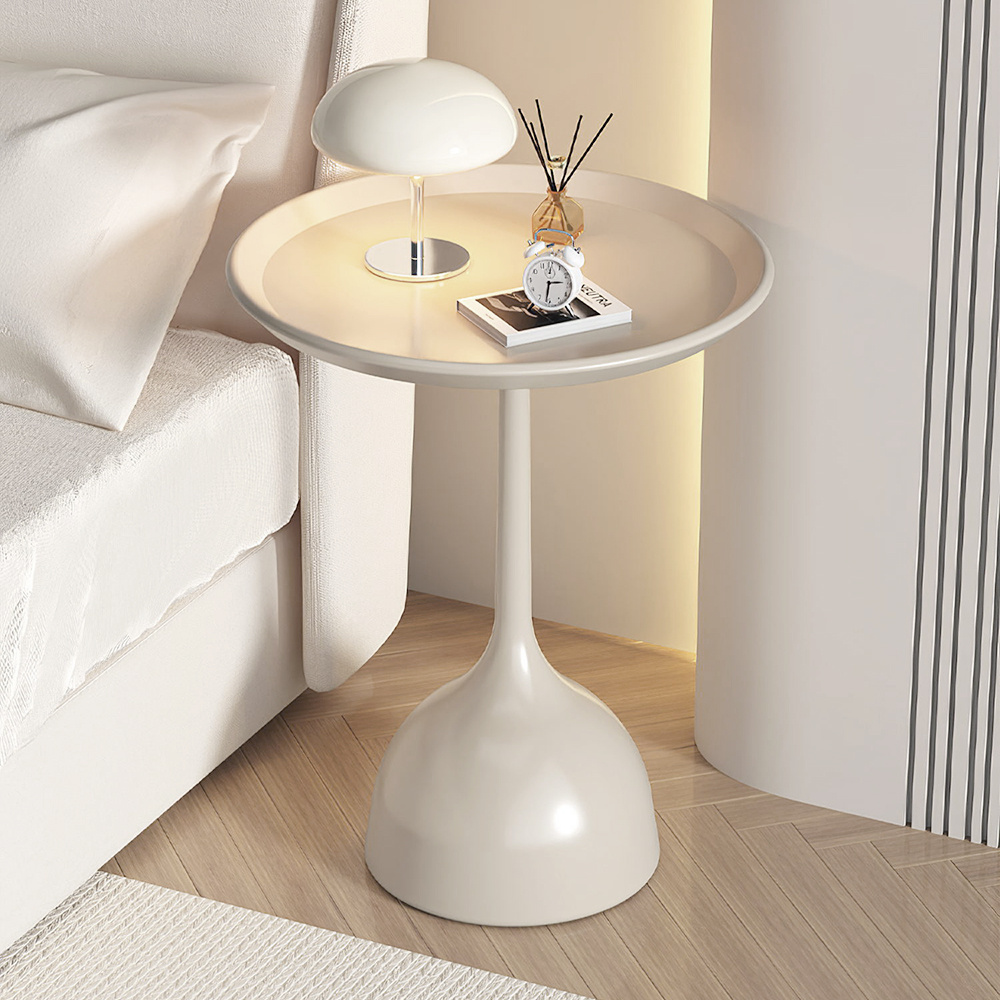 TEMU Metal Round Side Table Small Drink Table For Small Spaces Matte Modern Accent End Tables Coffee Tables Pedestal Tables For Living Room Bedroom