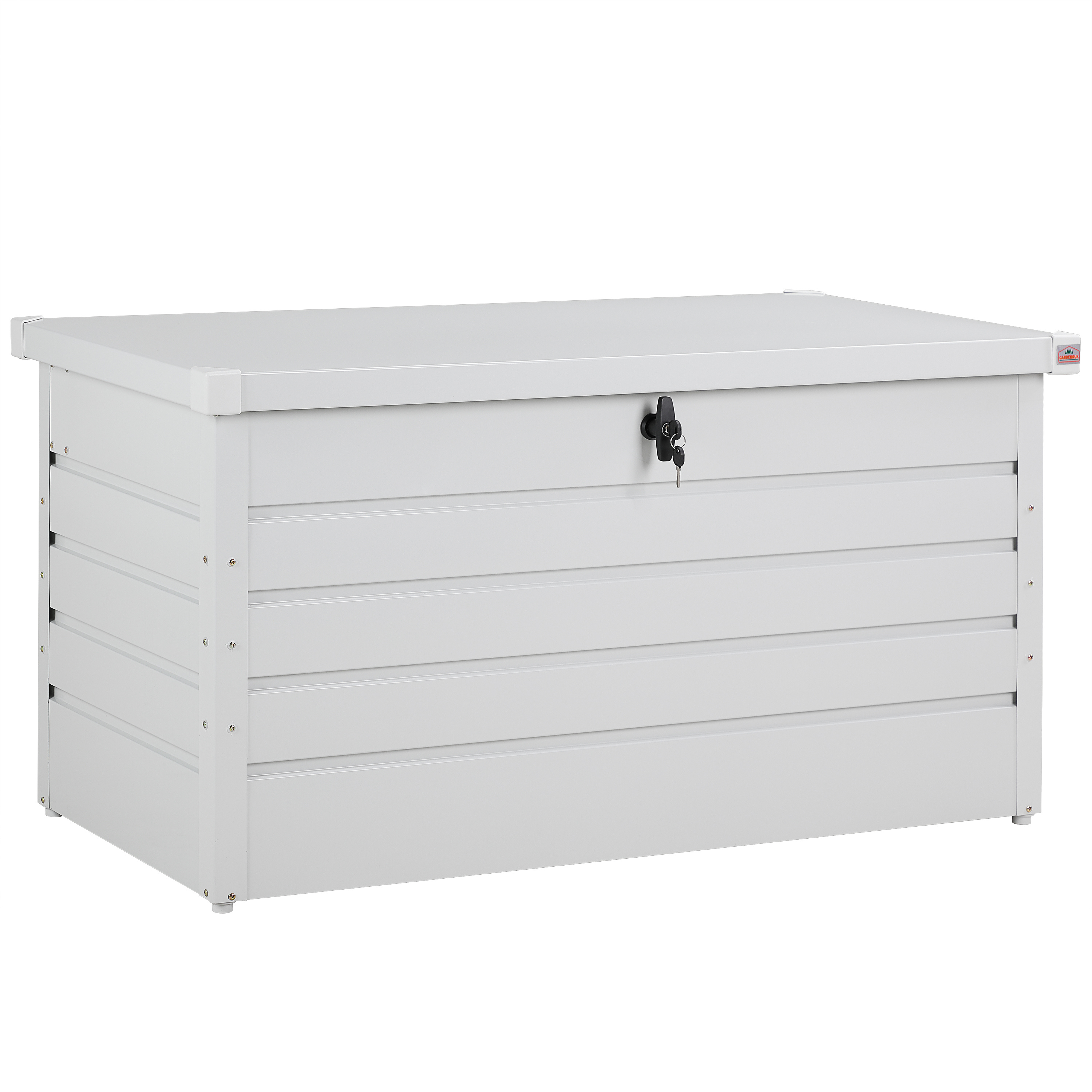   planter box 385l volume metal lockable gas pressure spring 120x62cm   garden balcony cellar garden box garden chest  