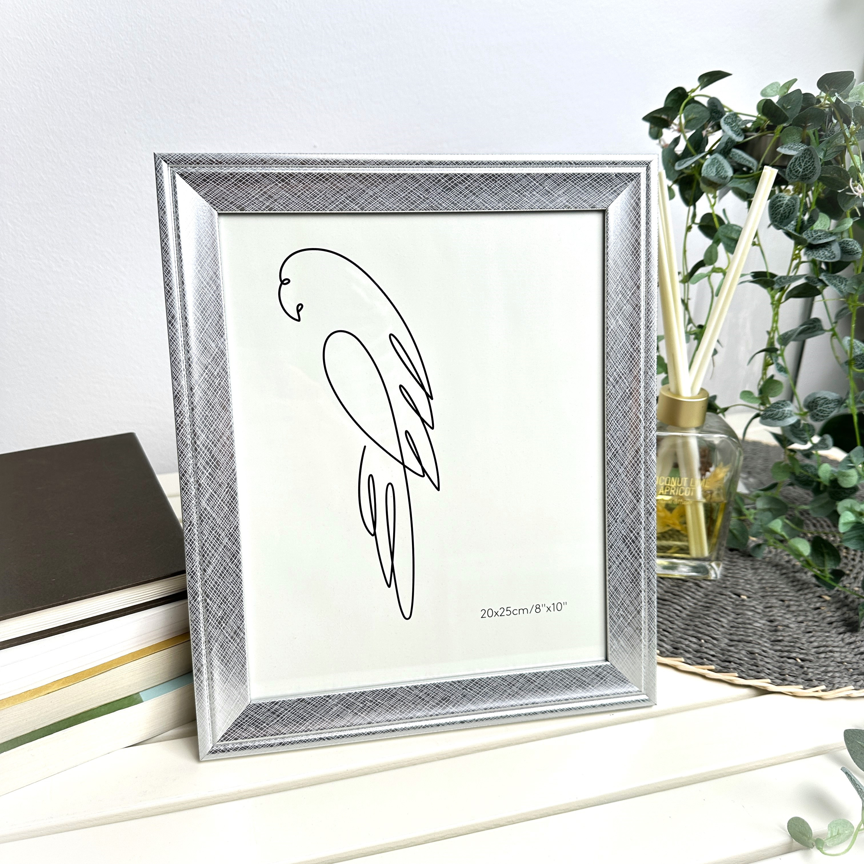 TEMU Silver-colored Polished Picture Frame - Tabletop Photo Frame, Modern Picture Frame, Decorative Photo Frame, Photo Frame, Gift Frame, Home DÃ©cor,