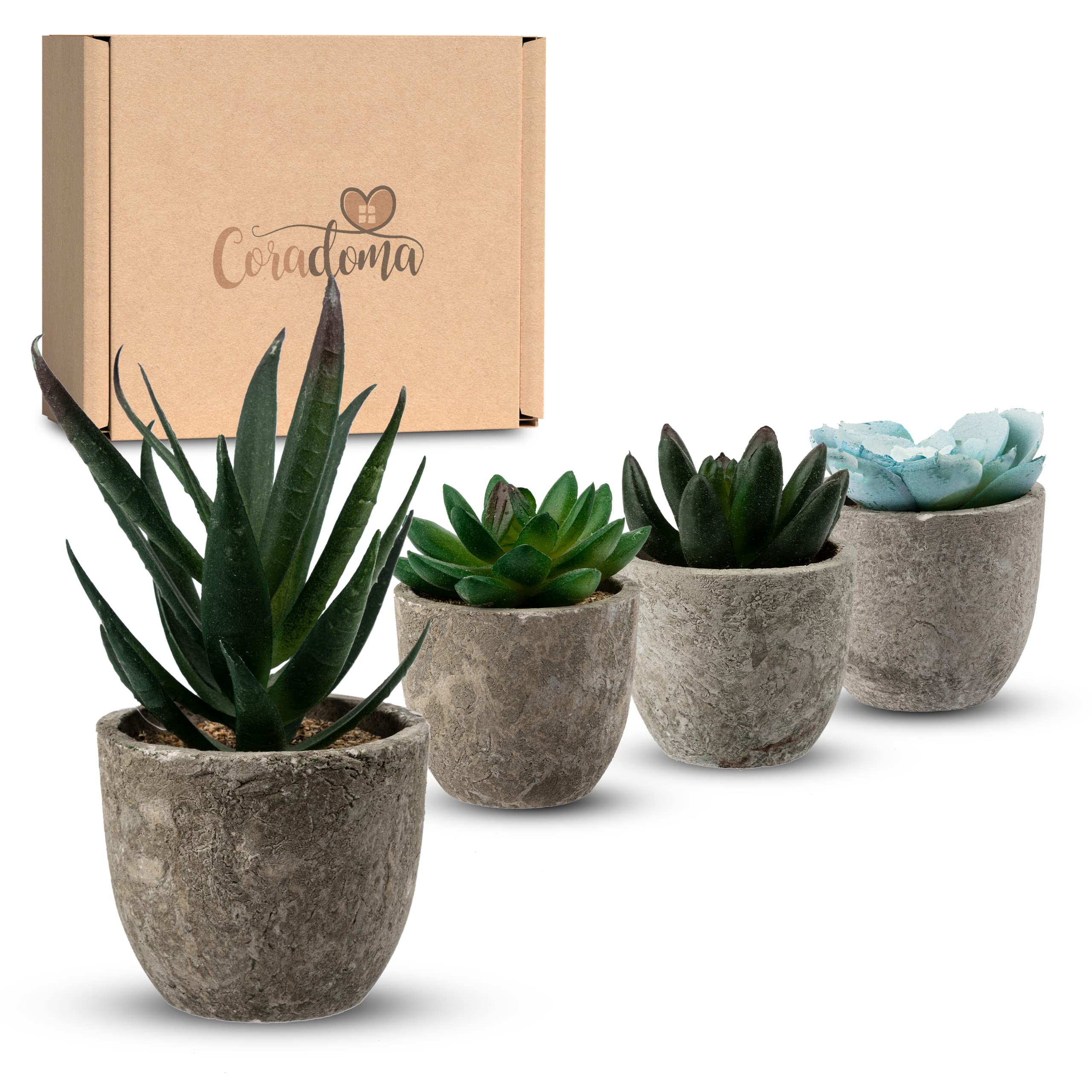 Image of Artificial Plants Mini Set Decoration Artificial Plants In Pots | Living Room Modern Kitchen Decoration | Artificial Succulent Window Sill Desk Wall Decoration Office Bedroom