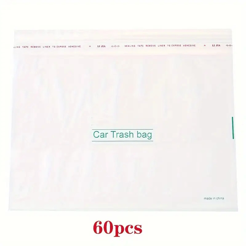 Disposable Car Trash Bags, Heavy-Duty Plastic Garbage Bags