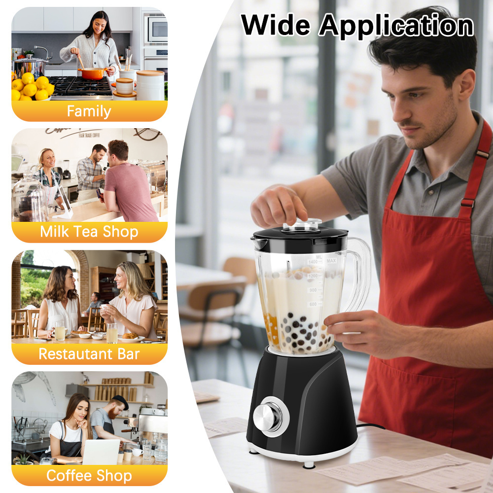 blender professional 2 1 smoothie blender combo multifunctional blender set 1 4l jar smoothie maker with 250ml travel cup   blenders jug blender for smoothies shakes   drinks   silvery christmas halloween thanksgiving gifts details 3