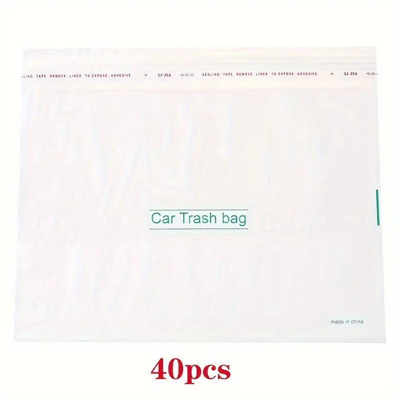 Disposable Car Trash Bags, Heavy-Duty Plastic Garbage Bags