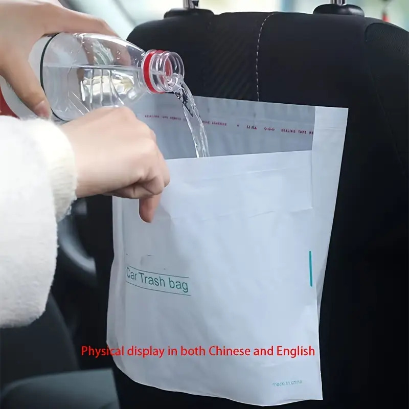 Disposable Car Trash Bags, Heavy-Duty Plastic Garbage Bags