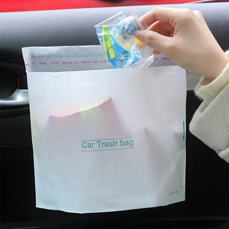 Disposable Car Trash Bags, Heavy-Duty Plastic Garbage Bags