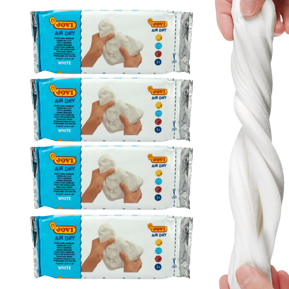 TEMU 4pcs 1000g White Air-dry Clay, Air Dry Clay Modeling Foam Moldable Air Dry Modeling For Adult Cosplay, Sculpting, Arts & Crafts