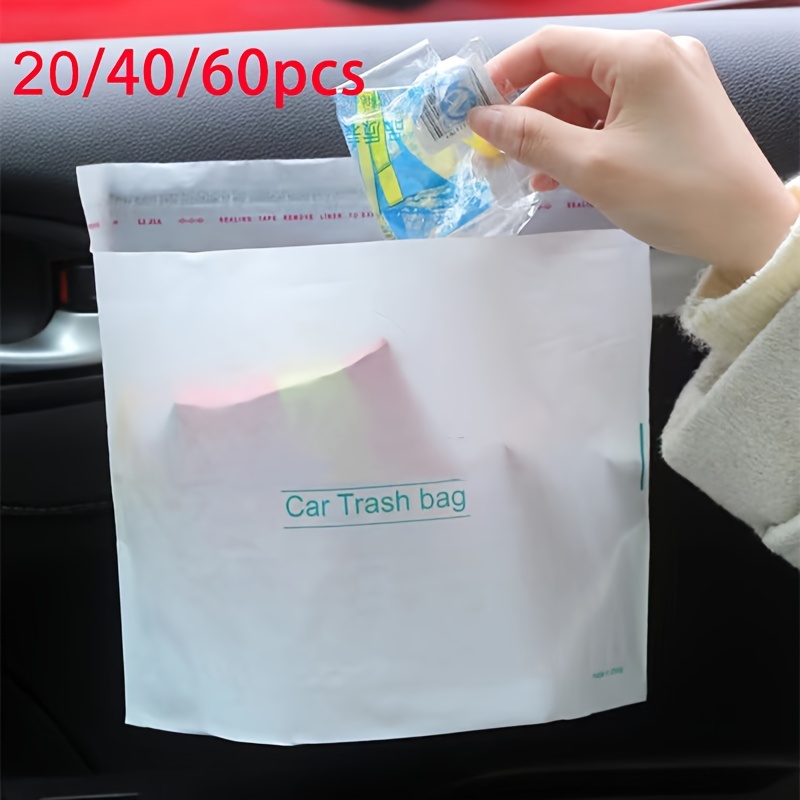 Disposable Car Trash Bags, Heavy-Duty Plastic Garbage Bags