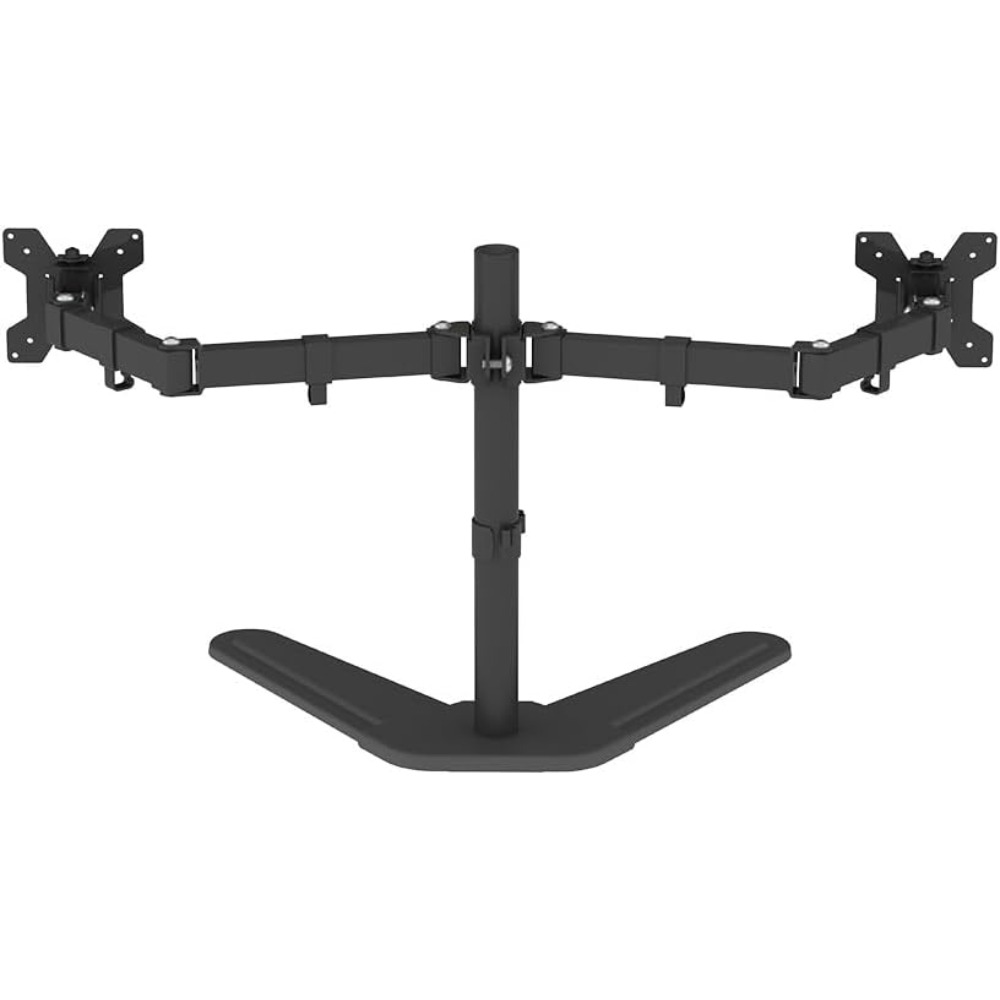TEMU Bonnlo PC Mobile à Double Pendule pour 13”-27”Pouces,Support de Moniteur VESA 100×100, Base à Fixation par Pince ou par Vis, Inclinaison±