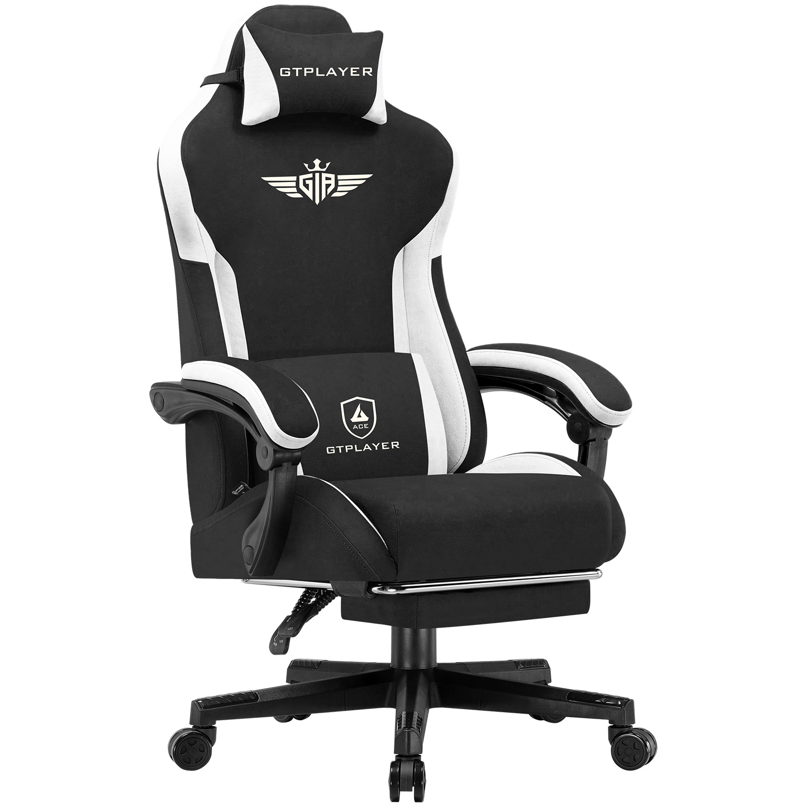 Image of Gaming Chair, Ergonomic Gamer Chair With Lumbar Support, With Wide Backrest, Load Capacity Up To 150 Kg