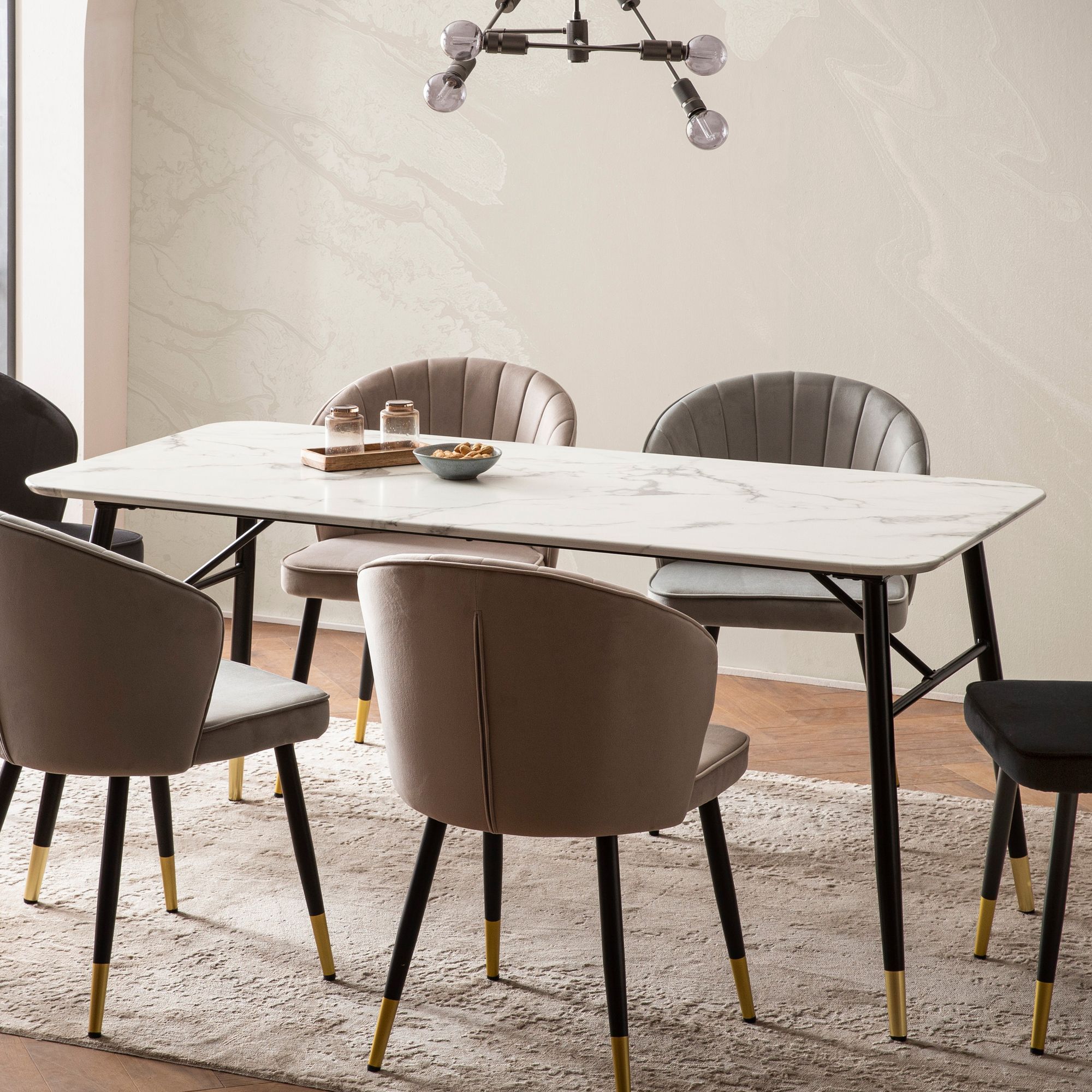 Dining Table -optic Modern, Kitchen Table With Metal Legs, Rectangular Dining Table, Dining Room Table