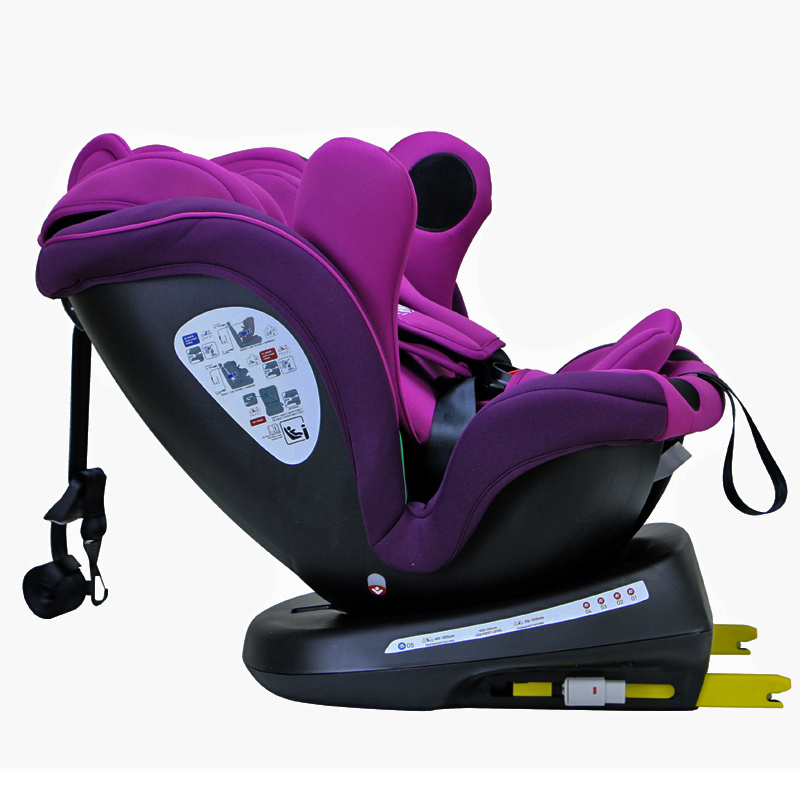 TWT Plus iSize Buf Boof UrsPurple Dječja sjedalica s ISOFIX-om, 360° rotirajuća, gornji pričvrsni remen, 0-36 kg, 40-150 cm