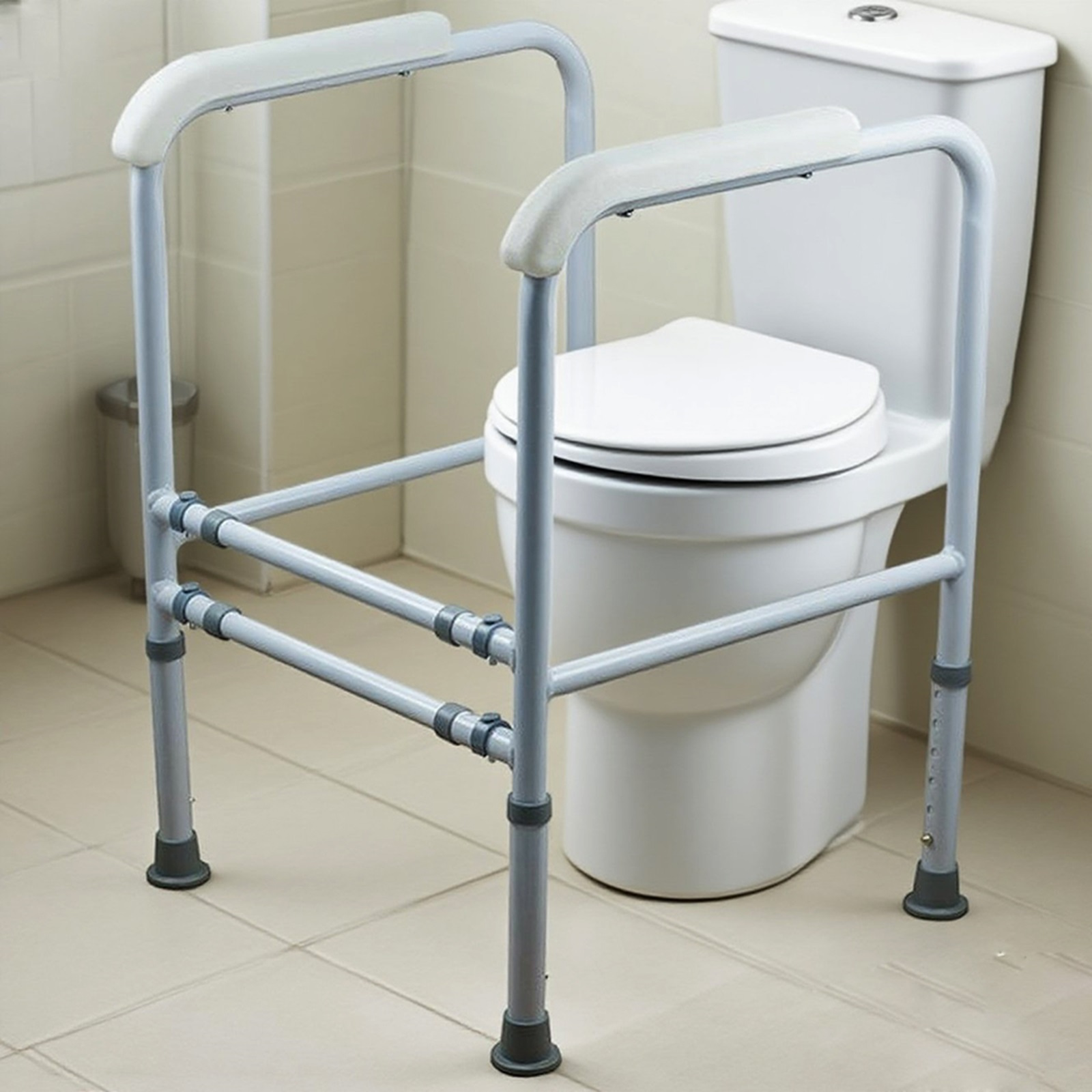 TEMU Toilet Frame Support Standing Aid Safety Grab Handle Adjustable Elderly Disabled