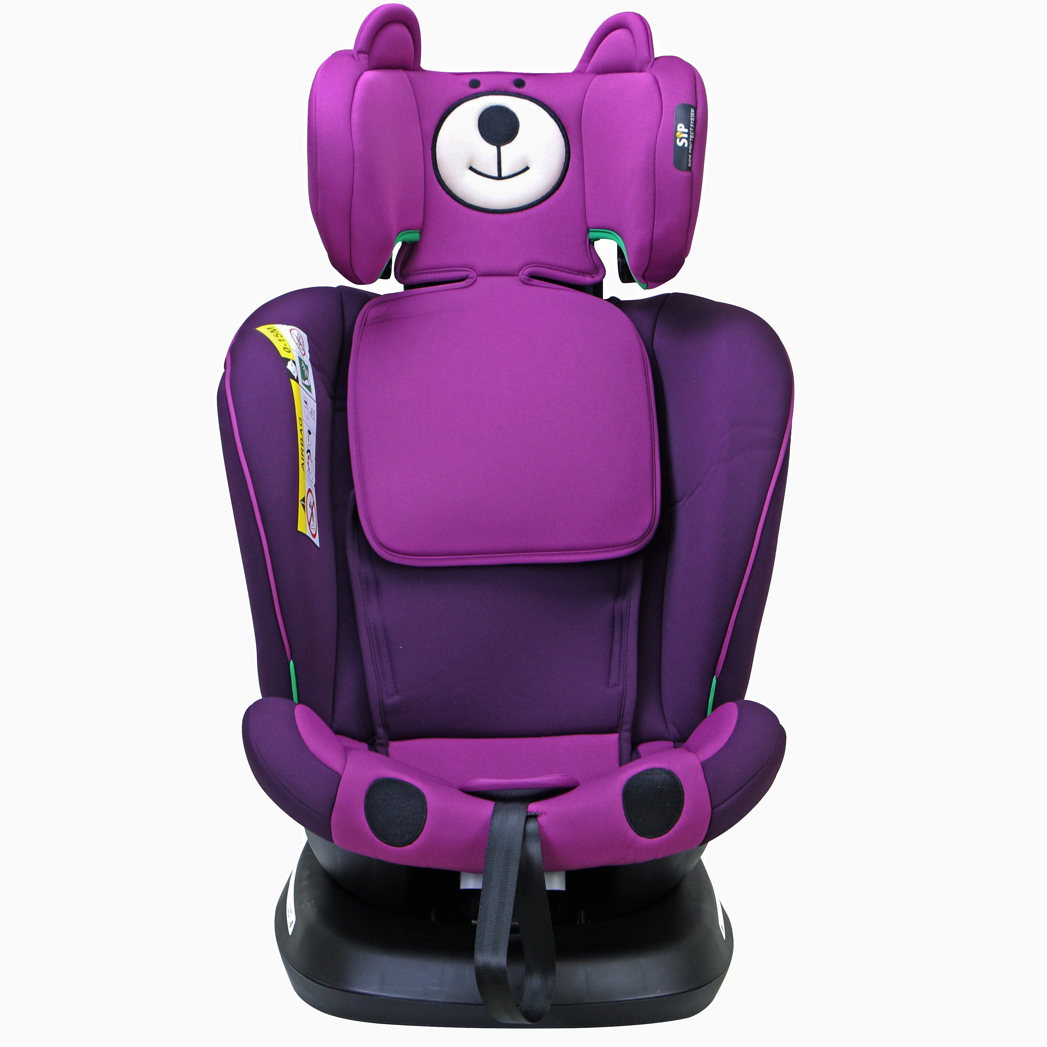 TWT Plus iSize Buf Boof UrsPurple Dječja sjedalica s ISOFIX-om, 360° rotirajuća, gornji pričvrsni remen, 0-36 kg, 40-150 cm