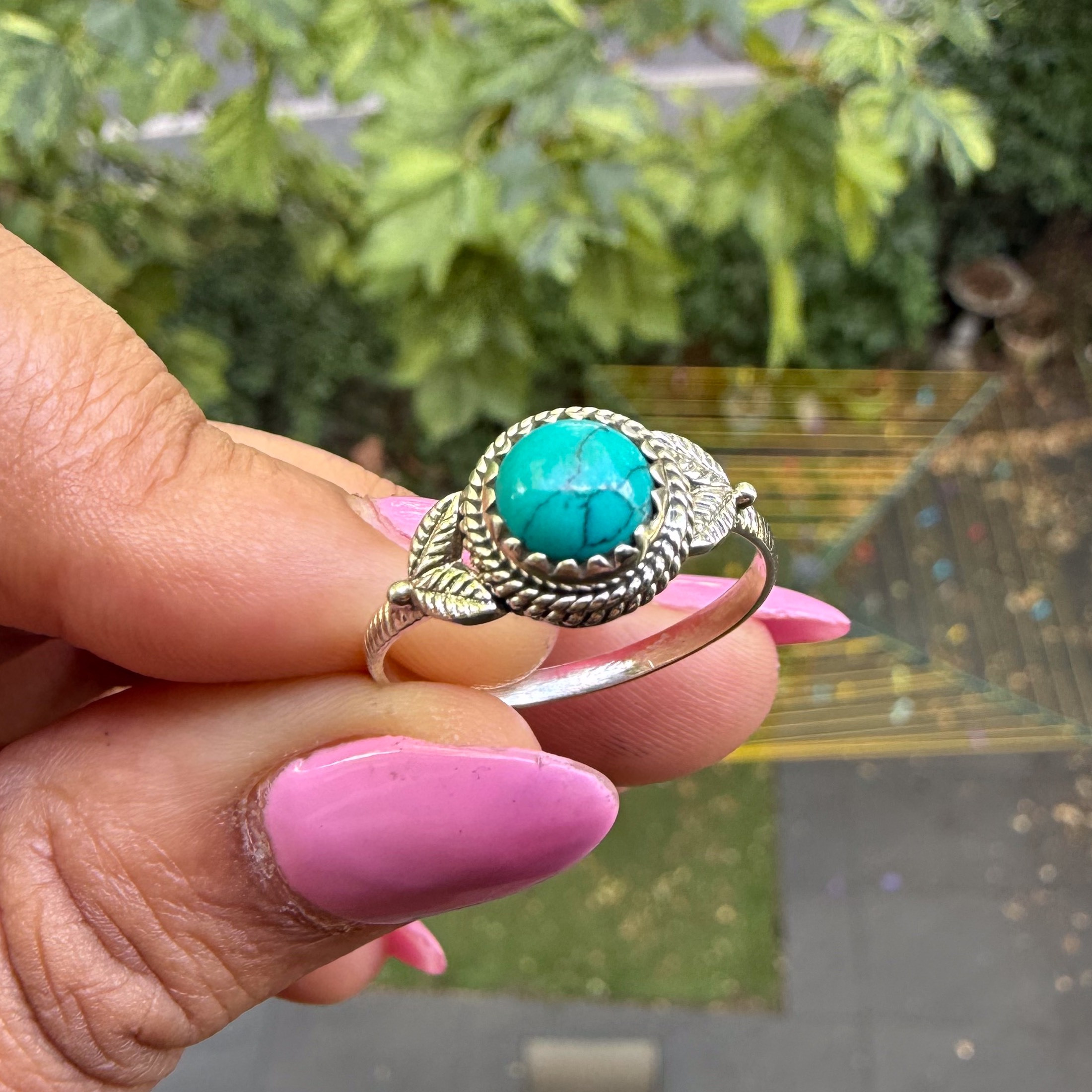 Women's 925 Sterling Silver Minimalist Boho Ring with Gemstones