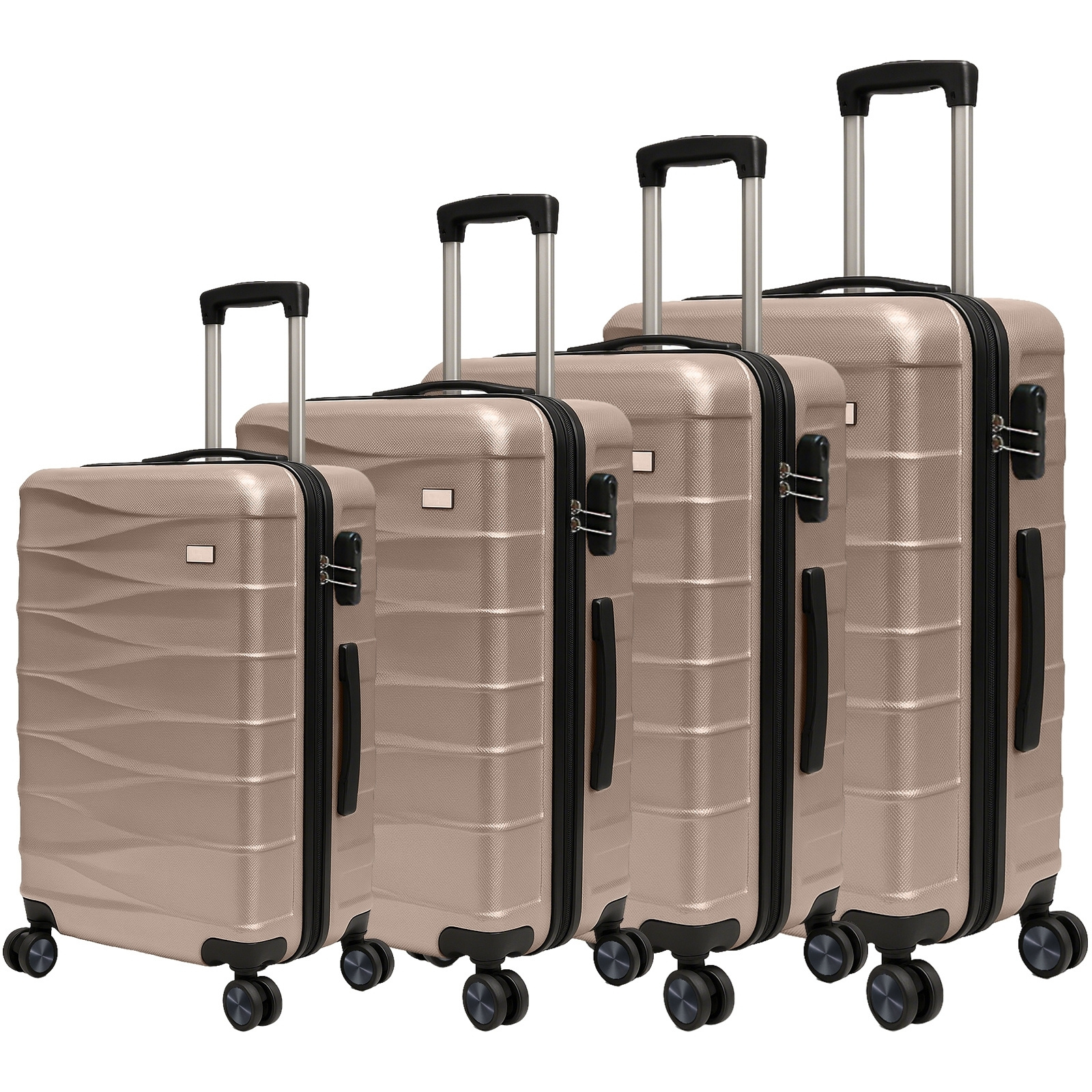 ® 4-piece Hardshell Luggage Set With & – Durable, Scratch-resistant Travel Suitcase Set For Family & Business Trips