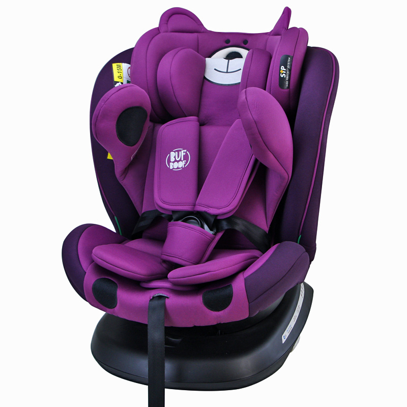 TWT Plus iSize Buf Boof UrsPurple Dječja sjedalica s ISOFIX-om, 360° rotirajuća, gornji pričvrsni remen, 0-36 kg, 40-150 cm