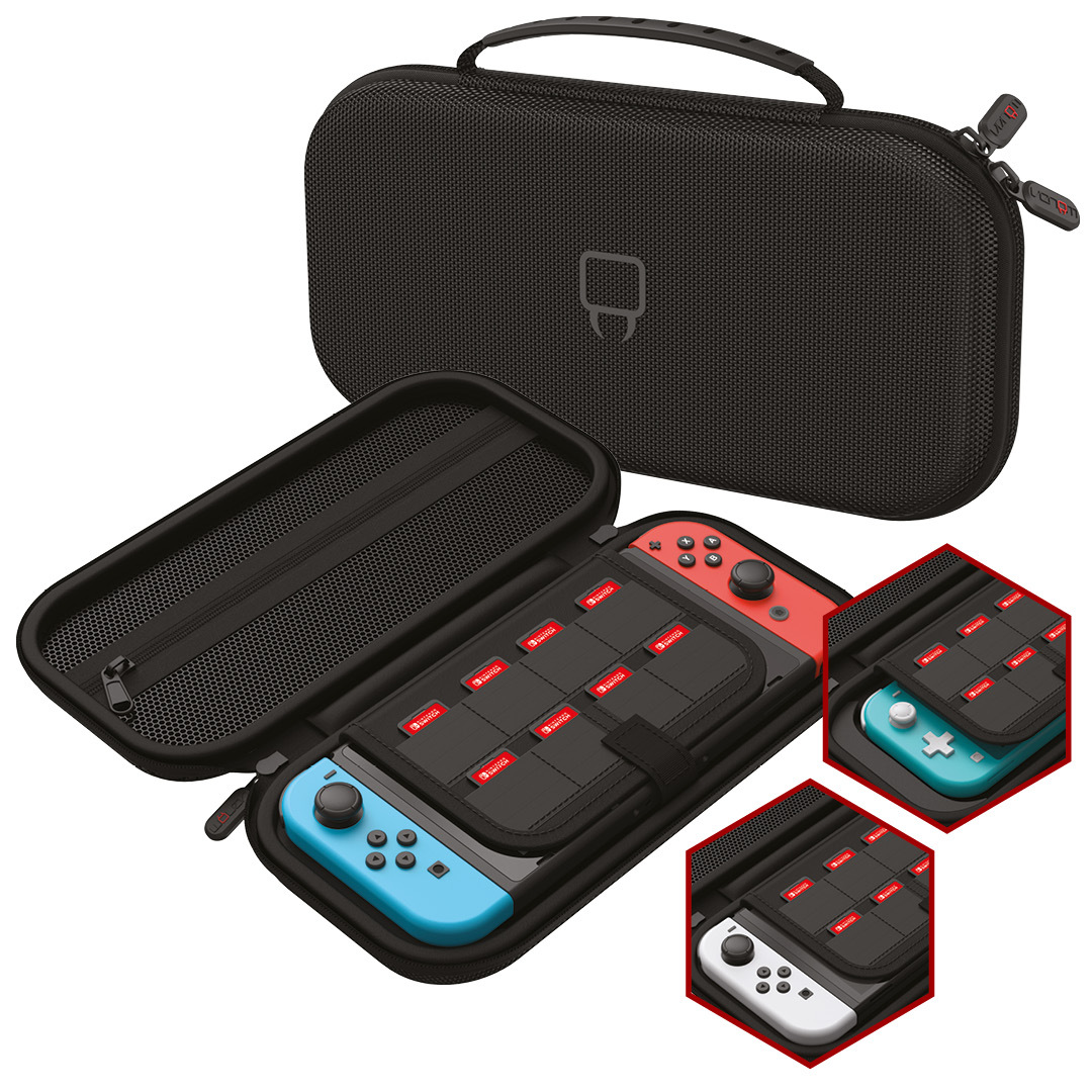 TEMU Venom Carry Case And Screen Protector | For Switch | Compatible With Standard, Oled And Lite