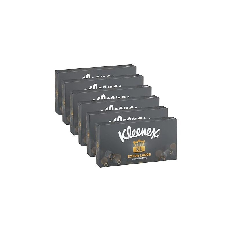 TEMU Kleenex Extra Large Facial Tissue 2ply 90 Sheets, Pack Of 6 Total 540 Sheets