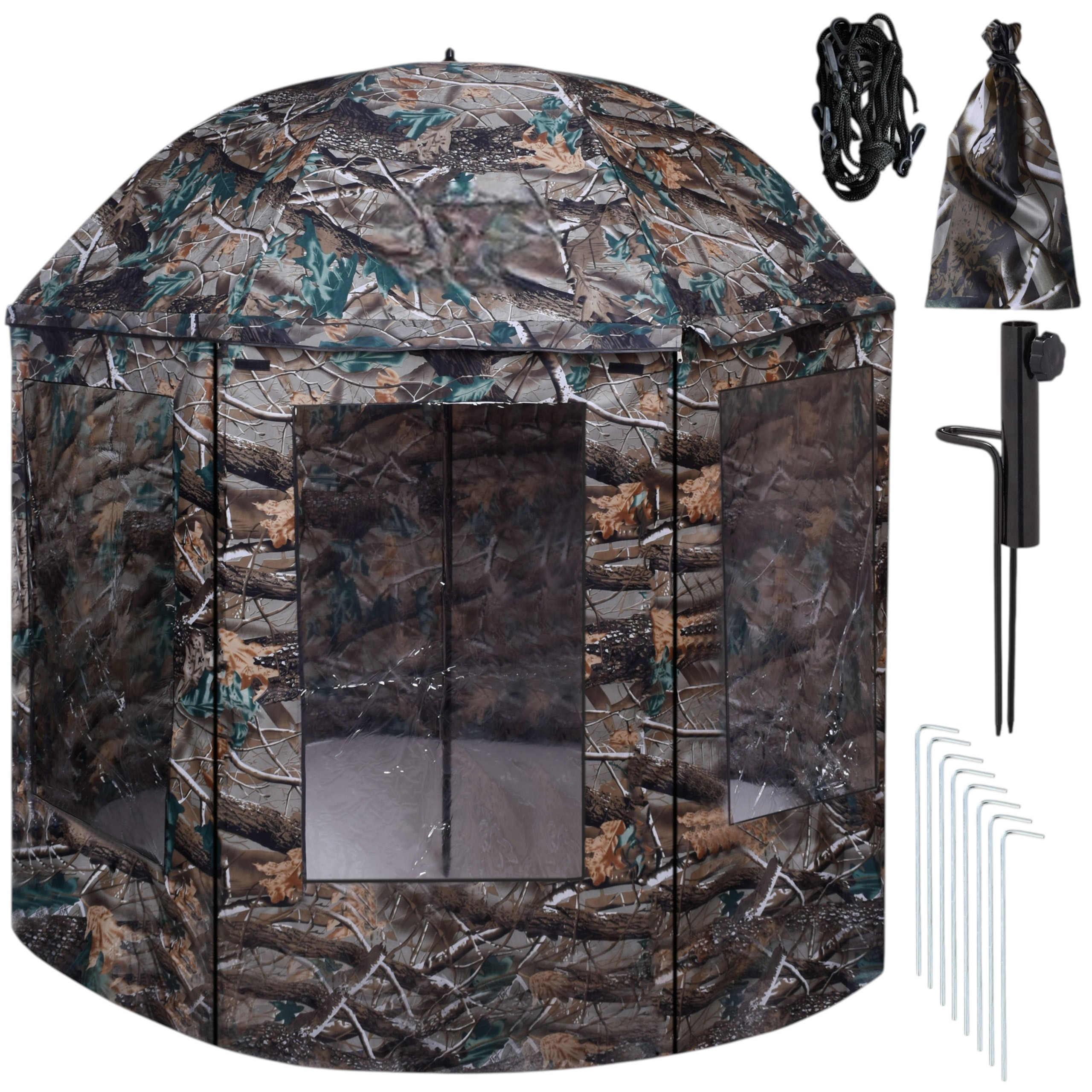 TEMU Pabellón de pesca para pescar , refugio impermeable contra , y con estuche, portátil, fácil de transportar, ajustable y ventanas.