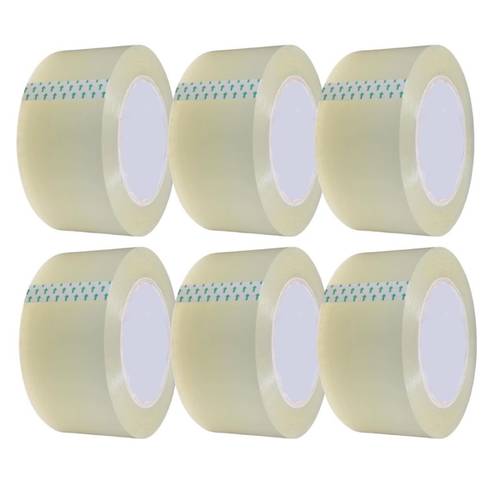 6 x heavy duty strong packaging tape 48mm x 66m self high strength secure sticky tape for parcel boxes moving boxes