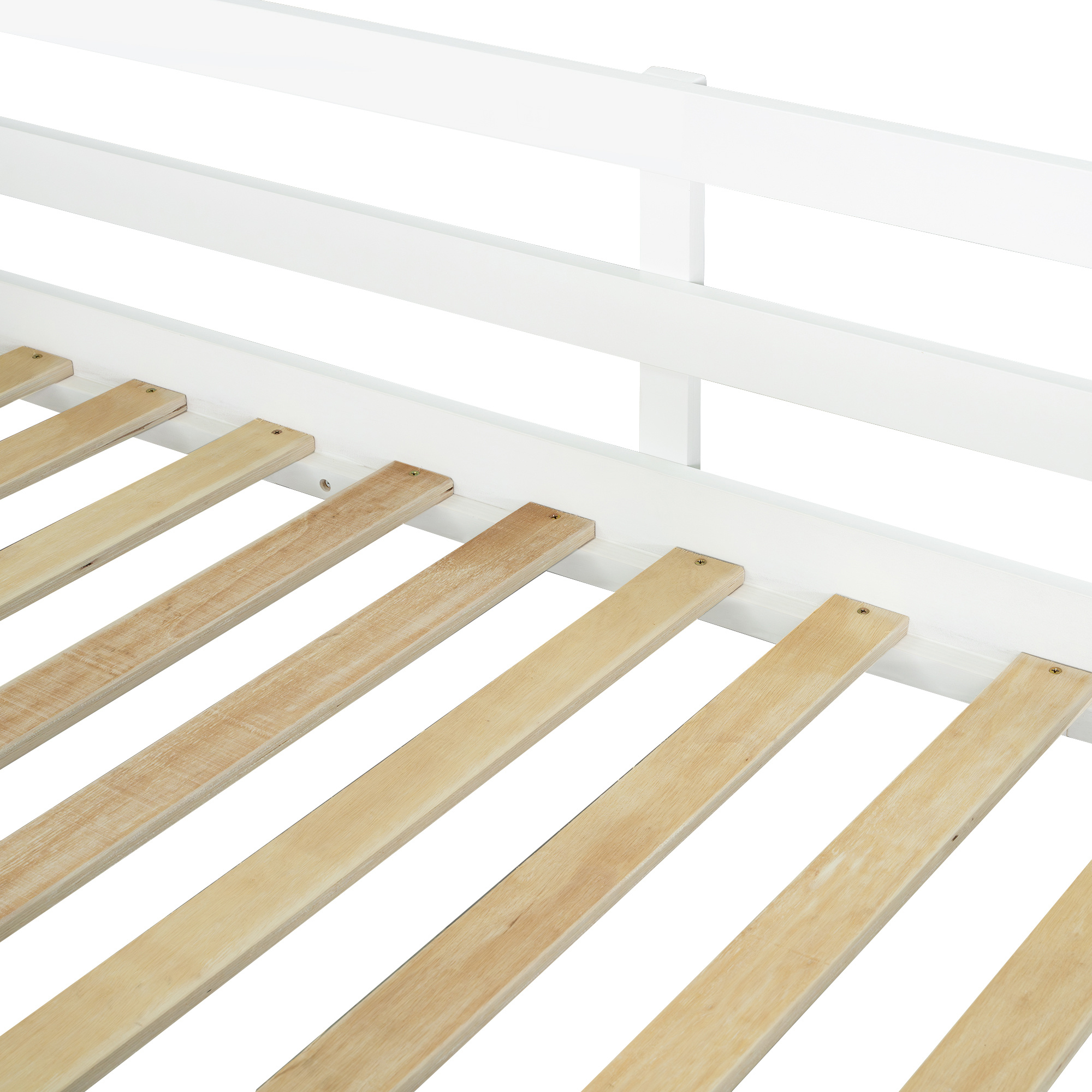 Kids & Teens Bunk Bed 3ft (90x190cm) | White & Green | Corner Stairs + Decorative Canopy + Mini Book Nook | Pine + MDF + Plywood