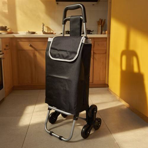 foldable aluminum shopping cart with removable oxford fabric bag 6 wheel shopping trolley with detachable oxford bag 88 x 33 x 27 cm 23l