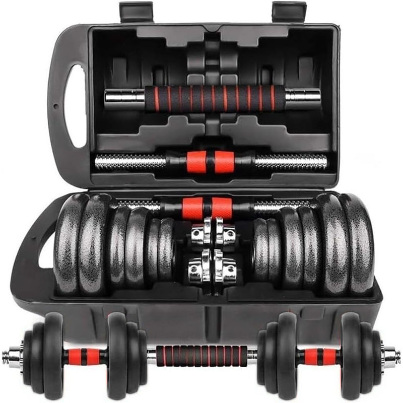 TEMU 15kg/20kg/30kg Conjunto de mancuernas ajustables para el hogar, conector de barra, adecuado para entrenamiento de culturismo en casa, equipo de
