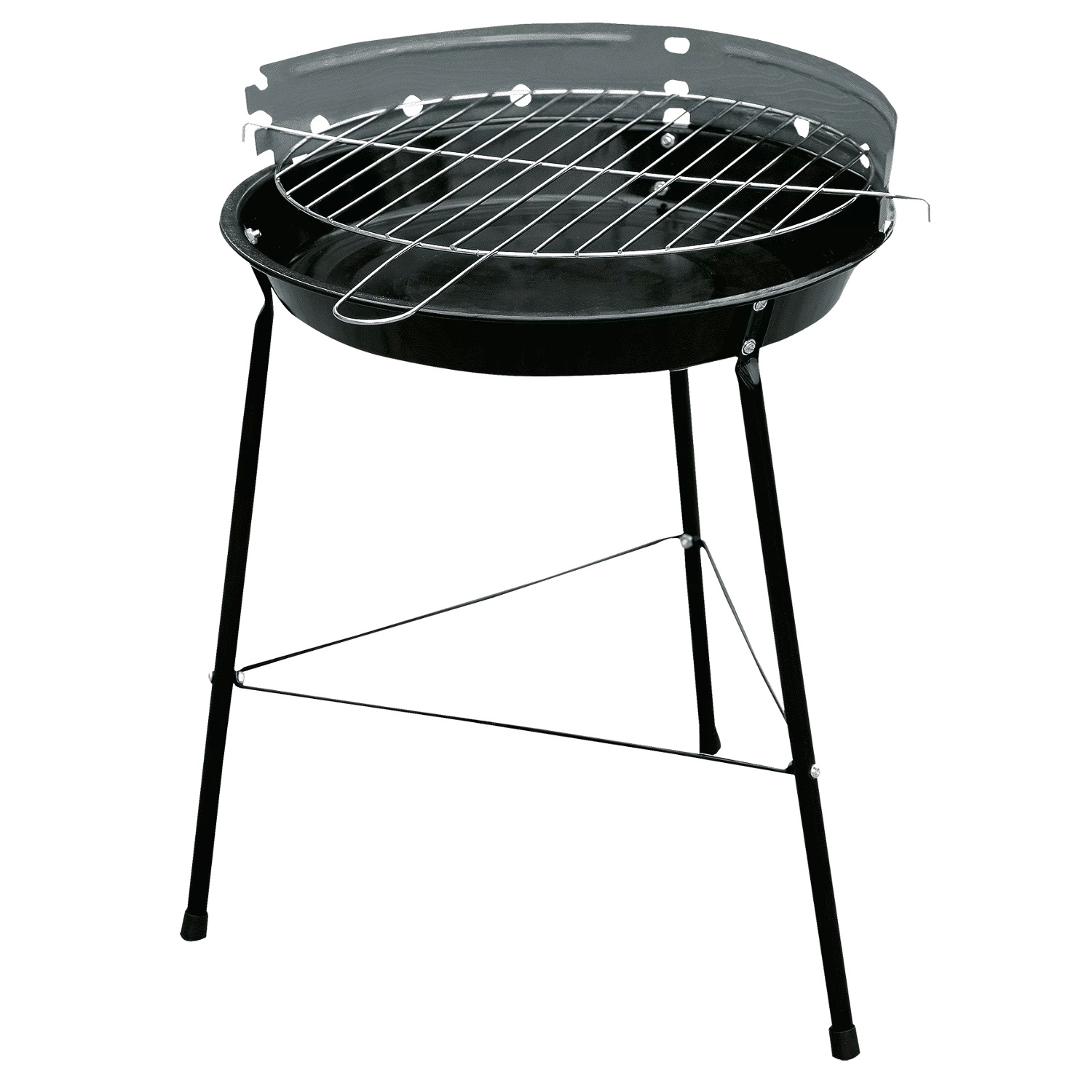 Ronde Houtskoolgrill, 32,5 cm Diameter, Verchroomd Master MG930