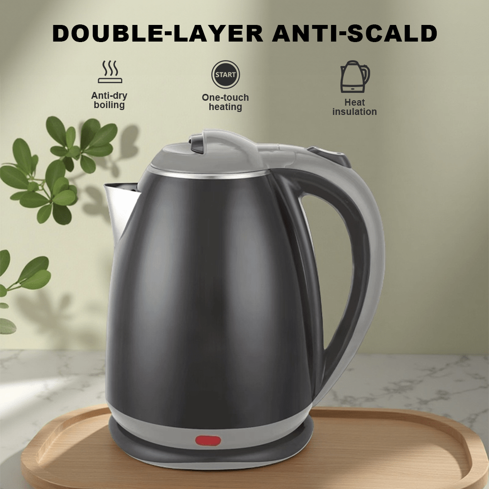 Electric Kettle Stainless Steel, 1.8L Small Water Boiler 1500W Fast Boiling, Double Wall Tea Kettle Pot Automatic Shut Off, Durable   Maker/Warmer/Heater
