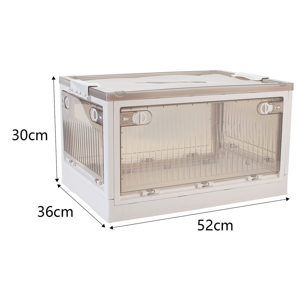 2-Pack Large Clear Storage Bins with Wheels & Lid
