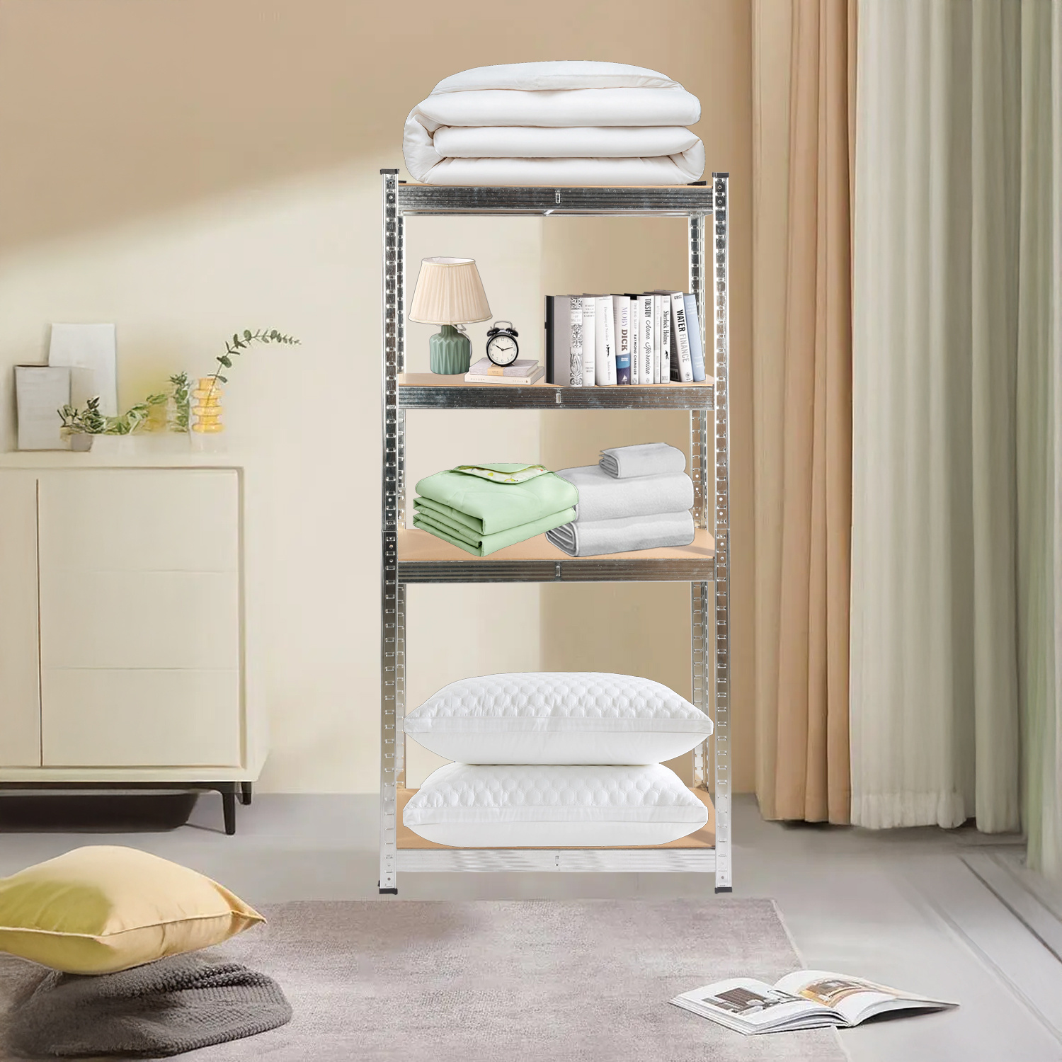 4-Tier Galvanised Racking Garage Shelving Storage Shelves