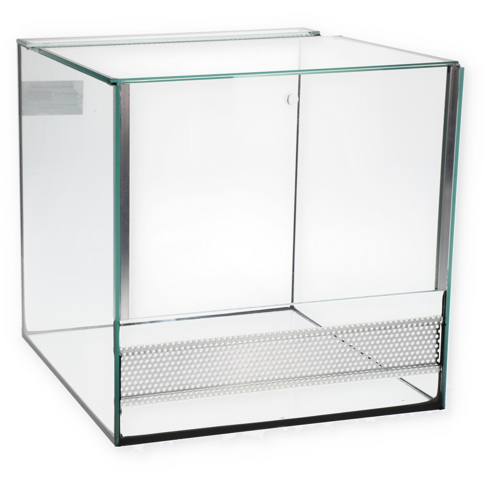 E-shop Terrarium 30x30x30 cm Schnecken Spinnen Glas Terrarium Mit Belüftung Pflanzen Reptilienbecken Mit Falltür Glasterrarium 30 Klein