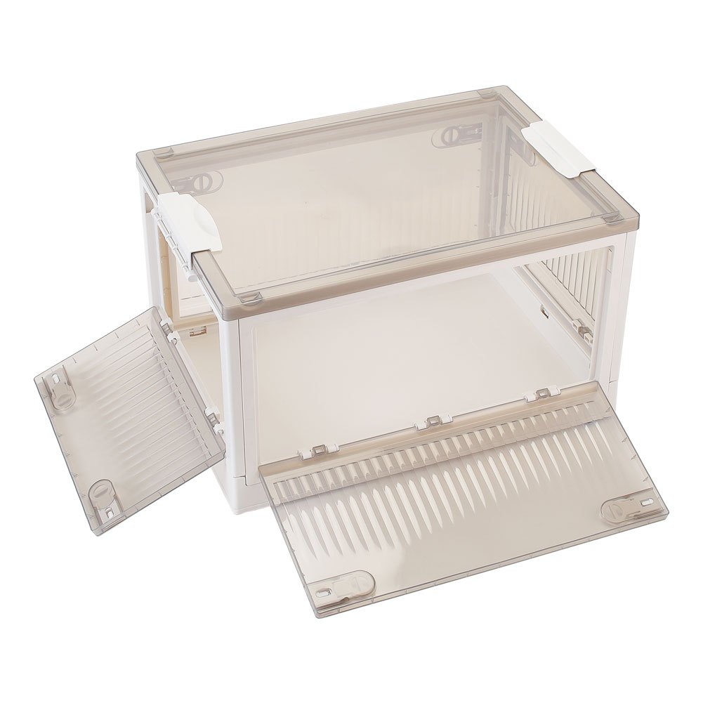 2-Pack Large Clear Storage Bins with Wheels & Lid