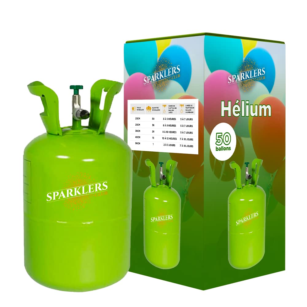 TEMU Bouteille Gaz Hélium pour 50 Ballons gonflables, de 0, 42m3 - Grande Bouteille Jetable, ballon pour Anniversaire, Mariage et Fête - Livraison