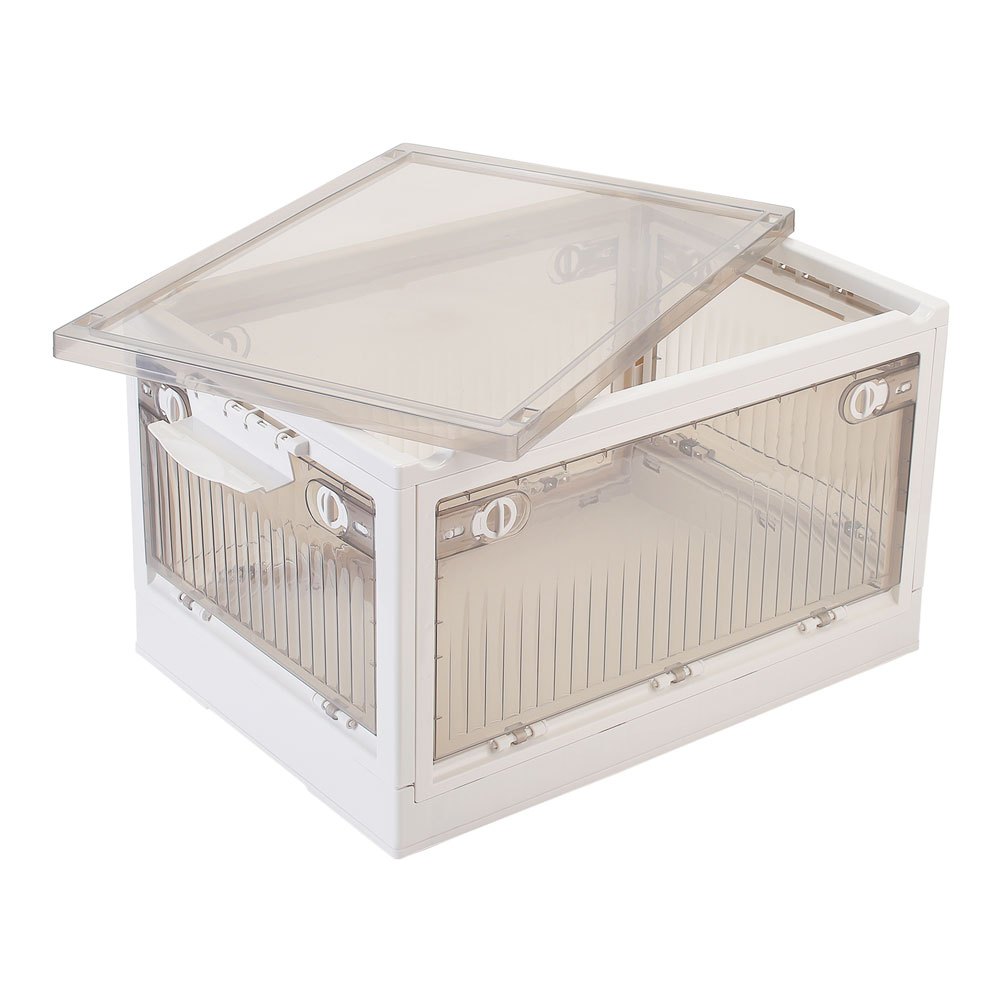 2-Pack Large Clear Storage Bins with Wheels & Lid